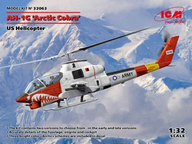 1/32 ICM AH-1G Arctic Cobra Helicopter Model Kit