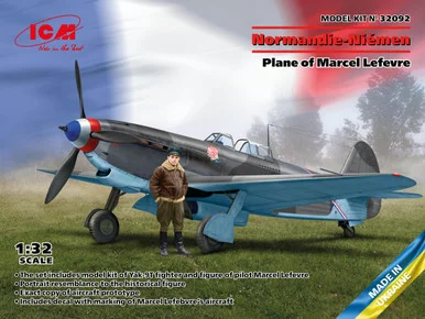 1/32 ICM Normandie-Niemen Yak-9T & Marcel Lefevre Figure