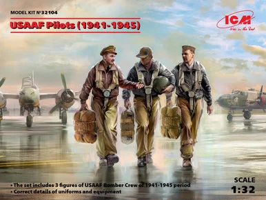 1/32 ICM USAAF Pilots (1941-1945) (3 figures)