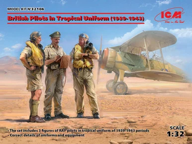 1/32 ICM British Pilots in Tropical Uniform (1939-1943) (3 figures)