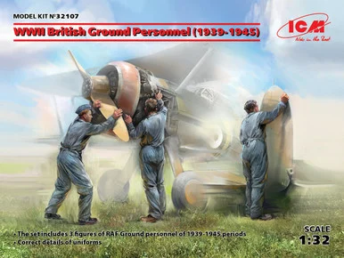 1/32 ICM WWII British Ground Personnel (1939-1945) (3 figures)