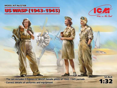 1/32 ICM US WASP Female Pilots WWII (1943-1945) (3 figures)