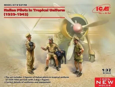 1/32 ICM Italian Pilots in Tropical Uniform (1939-1943) (100% new molds)