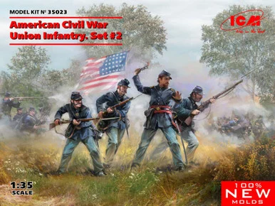 1/35 ICM American Civil War Union Infantry Set 2 Plastic Kit - ICM Models