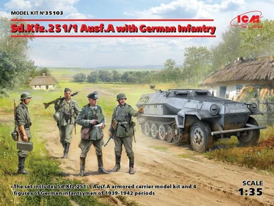 1/35 ICM Sd.Kfz.251/1 Ausf.A with German Infantry - ICM Models