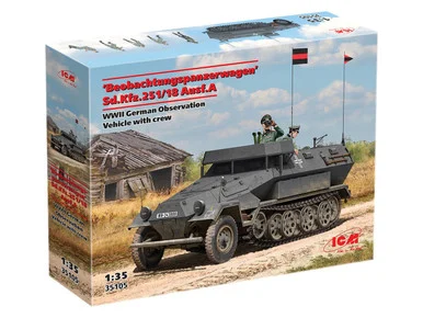 1/35 ICM Beobachtungspanzerwagen Sd.Kfz.251/18 Ausf.A WWII German Observation Vehicle with crew - ICM Models