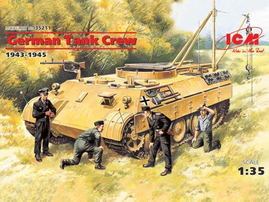 1/35 ICM German Tank Crew (1943-1945) (4 figures - 1 officer, 1 unterofficer, 2 soldiers)