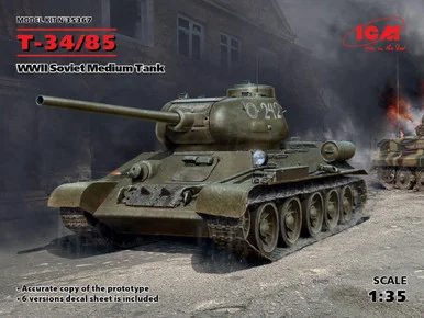 1/35 ICM T-34-85 WWII Soviet Medium Tank