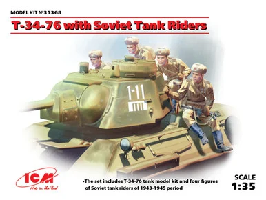 1/35 ICM T-34-76 with Soviet Tank Riders