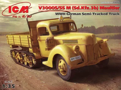 1/35 ICM V3000S/SS M (Sd.Kfz.3b) Maultier, WWII German Semi-Tracked Truck