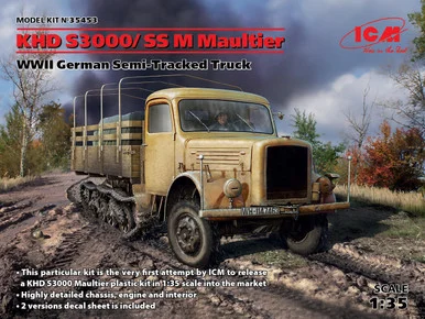1/35 ICM KHD S3000/SS M Maultier, WWII German Semi-Tracked Truck