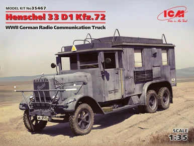 1/35 ICM Henschel 33 D1 Kfz.72, WWII German Radio Communication Truck - ICM Models