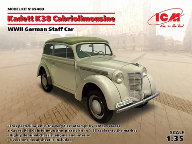 1/35 ICM Kadett K38 Cabriolimousine, WWII German Staff Car - ICM Models