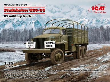 1/35 ICM Studebaker US6-U3 US Military Truck Plastic Model Kit