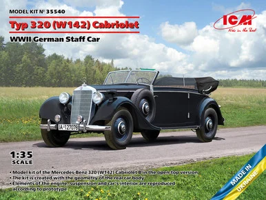 1/35 ICM Type 320 W142 Cabriolet WWII German Staff Car - ICM Models
