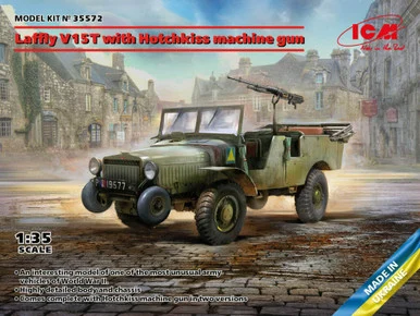 1/35 ICM Laffly V15T with Hotchkiss machine gun Plastic Model Kit - ICM Models
