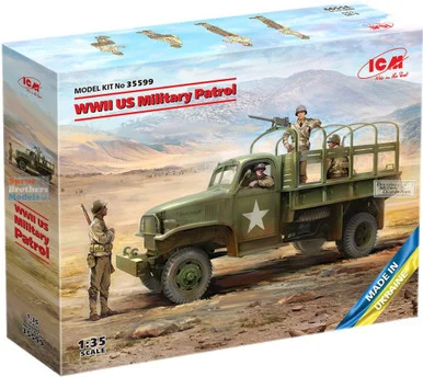 ICM35599 1:35 ICM WW2 US Military Patrol (G7107 with MG M1919A4)