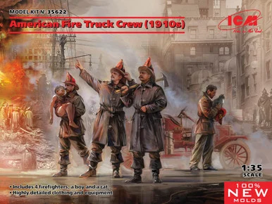 1/35 ICM American Fire Truck Crew (1910s) (100% new molds) - ICM Models