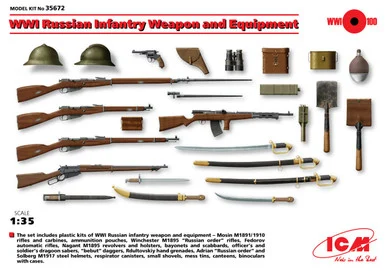 1/35 ICM WWI Russian Infantry Weapon and Equipment - ICM Models