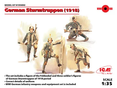 1/35 ICM German Sturmtruppen (1918) (4 figures) - ICM Models