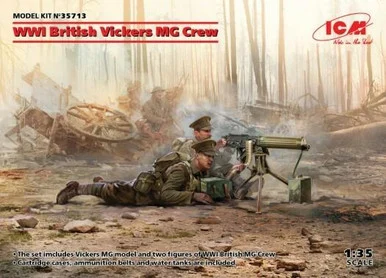 1/35 ICM WWI British Vickers MG Crew (Vickers MG & 2 figures) - ICM Models