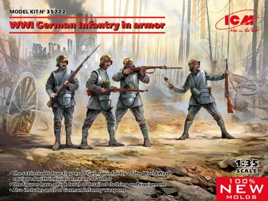 1/35 ICM WWI German Infantry in Armor Figure Set - ICM Models