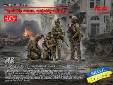 1/35 ICM Quietly Came, Quietly Went Ukraine Figure Set Plastic Model Kit - ICM Models