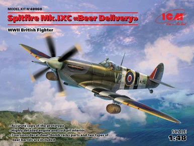 1/48 ICM Spitfire Mk.IXC Beer Delivery, WWII British Fighter - ICM Models