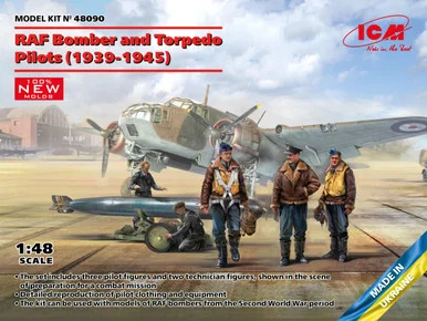 1/48 ICM RAF Bomber and Torpedo Pilot Figures 1939-1945