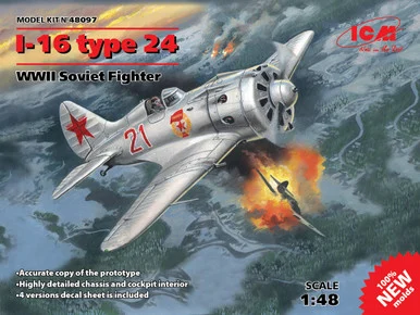 1/48 ICM I-16 type 24, WWII Soviet Fighter