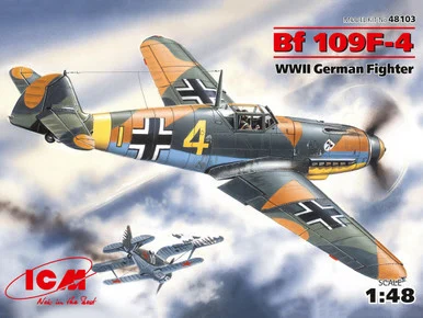 1/48 ICM Messerschmitt Bf 109F-4, WWII German Fighter