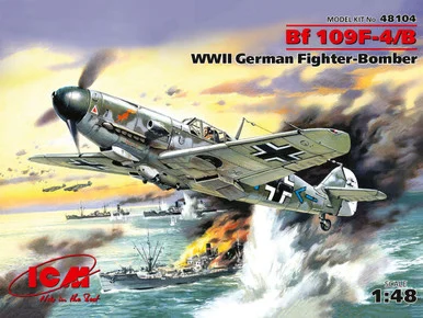 1/48 ICM Messerschmitt Bf 109F-4/B, WWII German Fighter-Bomber