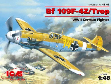 1/48 ICM Messerschmitt Bf 109F-4Z/Trop, WWII German Fighter