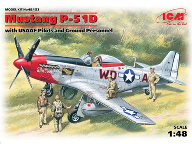1/48 ICM Mustang P-51D with USAAF Pilots and Ground Personnel