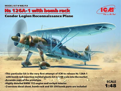 1/48 ICM Hs 126A-1 with bomb rack, Condor Legion Reconnaissance Plane