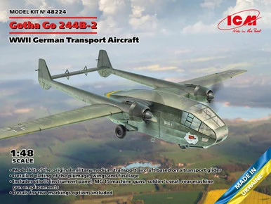 1/48 ICM Gotha Go 244B-2 WWII German Transport Aircraft Plastic Model Kit