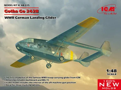 1/48 ICM Gotha Go 242B WWII German Landing Glider Plastic Model Kit - ICM Models