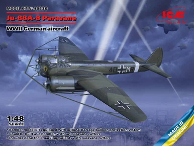 1/48 ICM Ju-88A-8 Paravane WWII German Aircraft