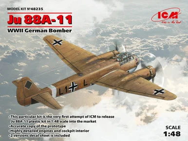 1/48 ICM Ju 88A-11, WWII German Bomber
