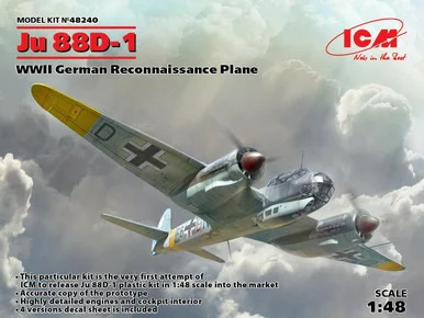 1/48 ICM Ju 88D-1, WWII German Reconnaissance Plane