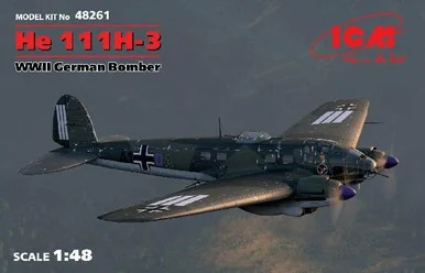 1/48 ICM He 111H-3, WWII German Bomber