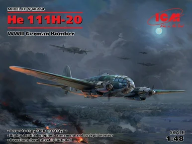 1/48 ICM He 111H-20, WWII German Bomber