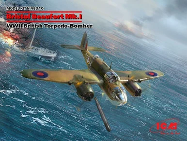 1/48 ICM Bristol Beaufort Mk.I WWII British Torpedo Bomber - ICM Models