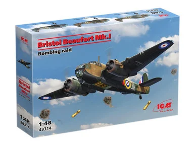 1/48 ICM Bristol Beaufort Mk.I. Bombing raid Plastic Model Kit - ICM Models
