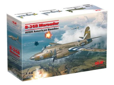 1/48 ICM B-26B Marauder WWII US Bomber Plastic Model Kit