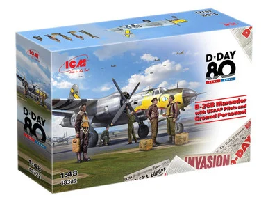 1/48 ICM B-26B Marauder with USAAF Pilots and Ground Personnel