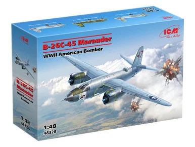 1/48 ICM B-26C-45 Marauder WWII US Bomber Plastic Model Kit