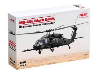 1/48 ICM MH-60L Black Hawk US Special Forces Helicopter Plastic Model Kit