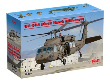 1/48 ICM Models UH-60A Black Hawk with crew Plastic Model Kit