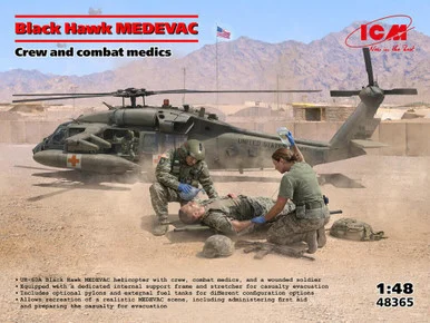 1/48 ICM Black Hawk Medevac Helicopter w/figures - PREORDER